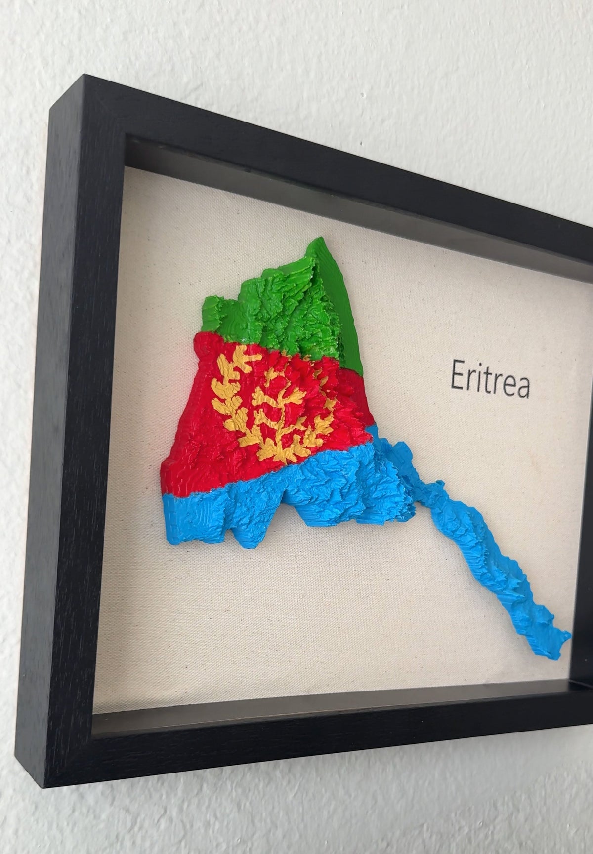 Eritrea 3D Map Wall Art