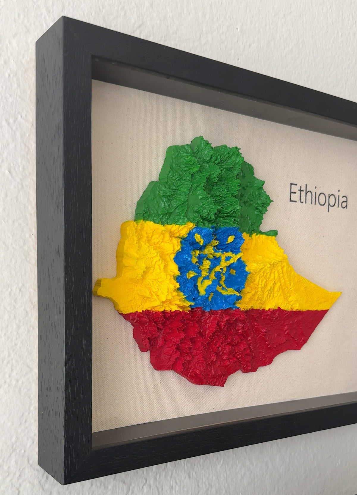 Ethiopia 3D Map Wall Art