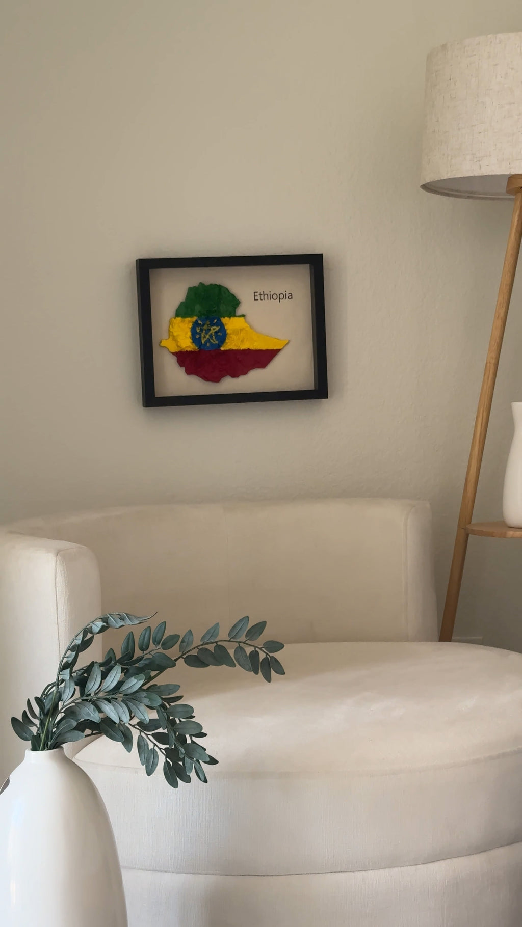 Ethiopia 3D Map Wall Art
