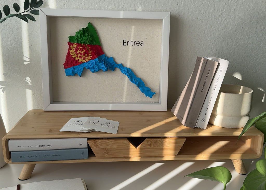 Eritrea 3D Map Wall Art