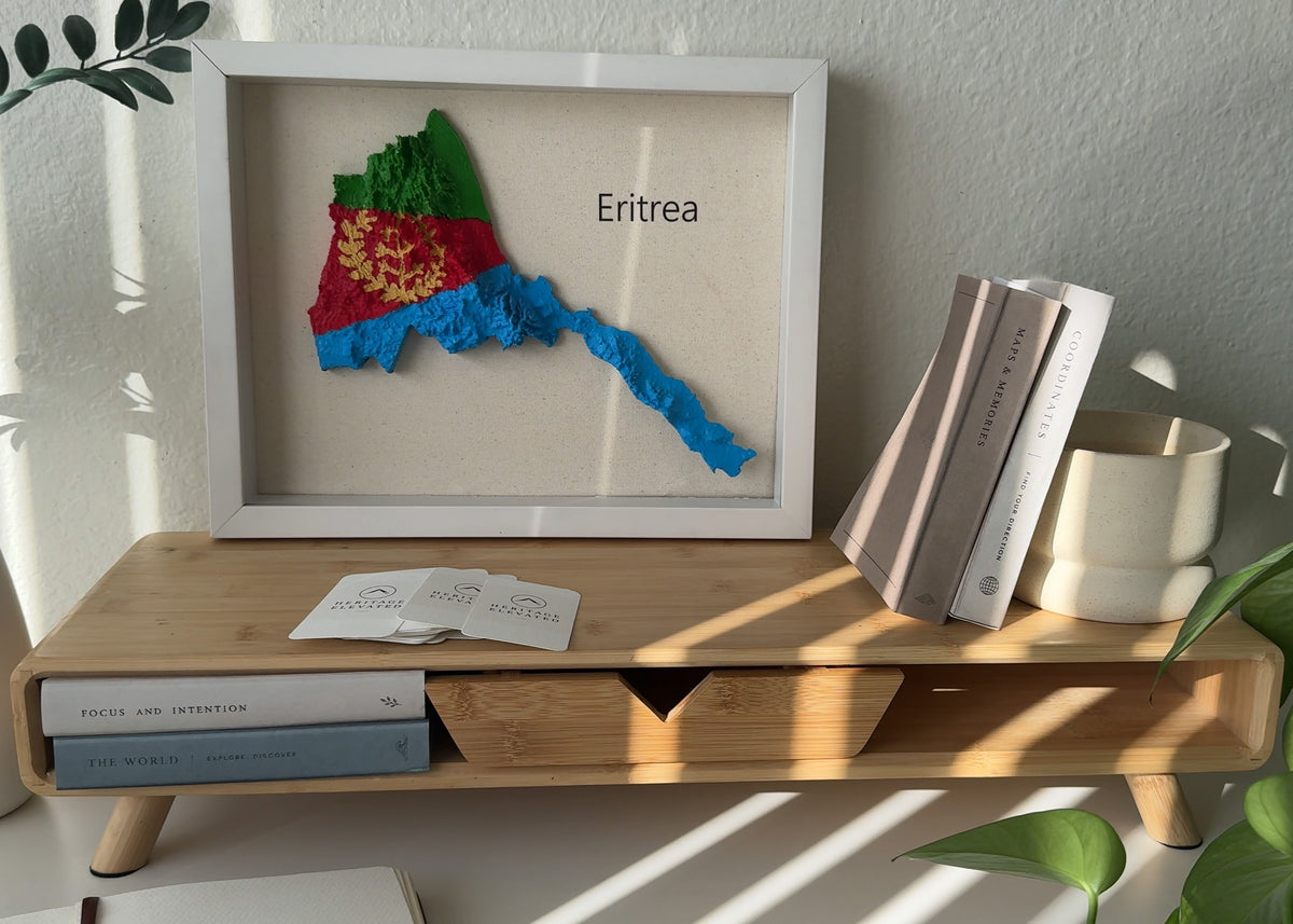 Eritrea 3D Map Wall Art